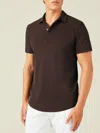 Luca Faloni Classic Polo In Chocolate Brown