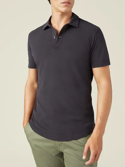 Luca Faloni Classic Polo In Charcoal Grey