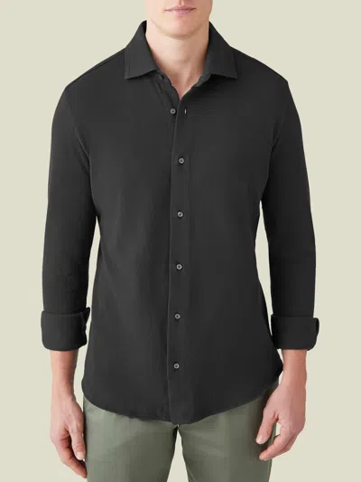 Luca Faloni Cotton Piqué Siena Shirt In Gray