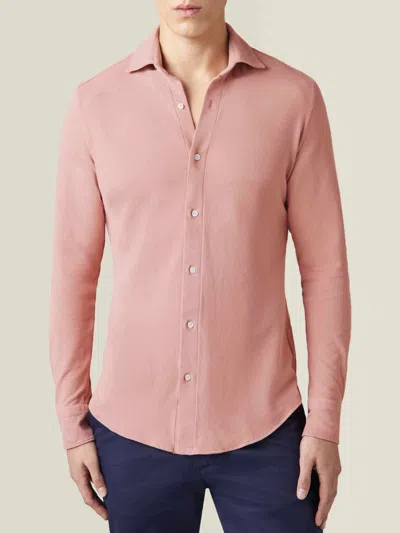 Luca Faloni Cotton Piqué Siena Shirt In Pink