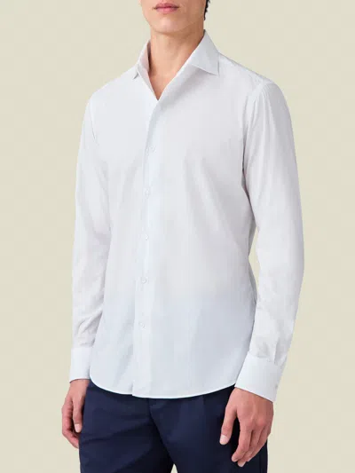 Luca Faloni Cotton Poplin Classic Shirt In White