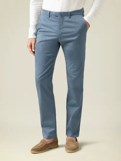Luca Faloni Cotton (whipcord) Lightweight Chinos In Blue