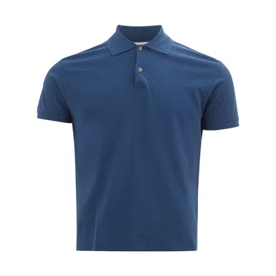 Luca Faloni Elegant Italian Cotton Polo Men's Shirt In Blue