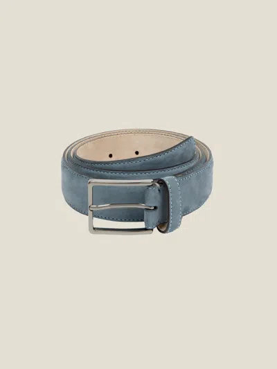 Luca Faloni Leather Belt In Blue