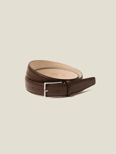 Luca Faloni Leather Belt In Brown