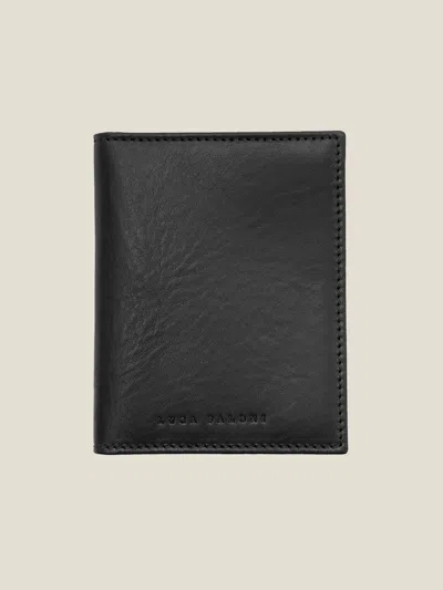 Luca Faloni Leather Bifold Cardholder In Black