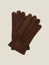 Luca Faloni Leather Gloves In Brown