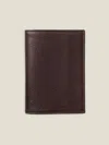Luca Faloni Leather Passport Holder In Brown