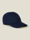 Luca Faloni Linen Baseball Cap In Blue