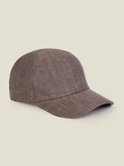 Luca Faloni Baseball Cap In Chocolate Brown