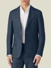 Luca Faloni Linen Blazer In Blue