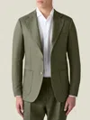 Luca Faloni Linen Blazer In Green