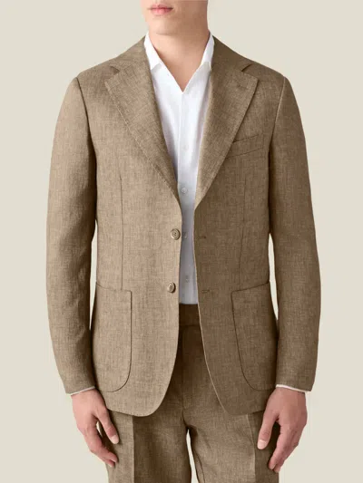 Luca Faloni Linen Blazer In Neutral