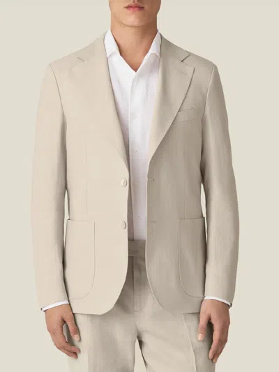 Luca Faloni Linen Blazer In Neutral