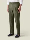 Luca Faloni Linen Elegant Trousers In Green