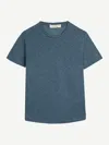Luca Faloni Linen Jersey Crew Neck In Blue