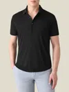 Luca Faloni Linen Jersey Elba Polo In Black