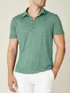 Luca Faloni Linen Jersey Elba Polo In Green