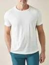 Luca Faloni Linen Jersey T-shirt In Cream
