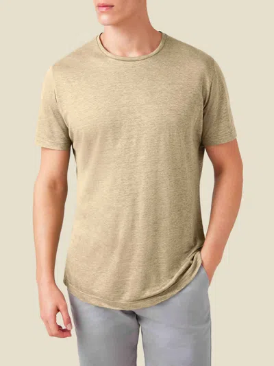 Luca Faloni Linen Jersey T-shirt In Gray