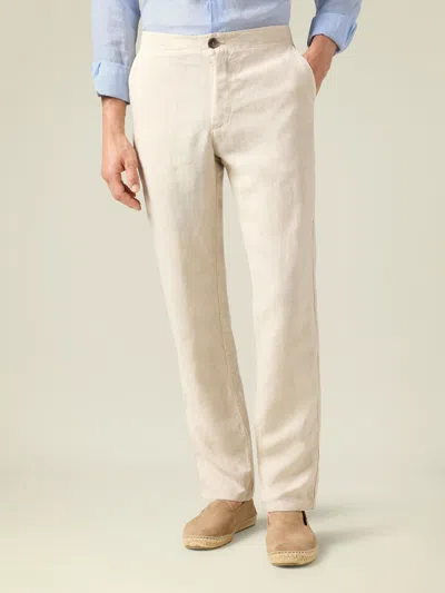 Luca Faloni Linen Lipari Trousers In Neutral