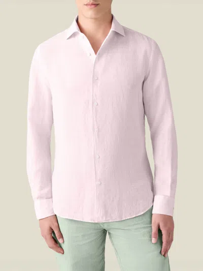 Luca Faloni Linen Portofino Shirt In Pink