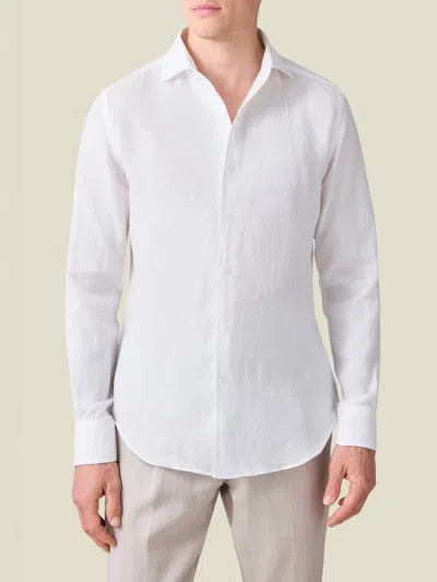 Luca Faloni Linen Portofino Shirt In White