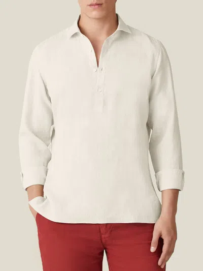 Luca Faloni Linen Ravello Shirt In Sand