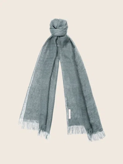 Luca Faloni Linen Scarf In Gray