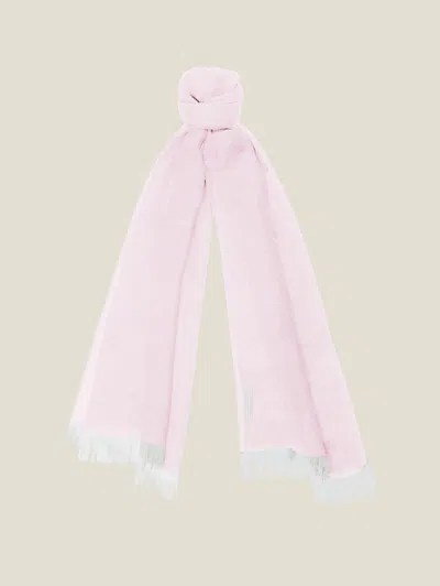 Luca Faloni Linen Scarf In Pink