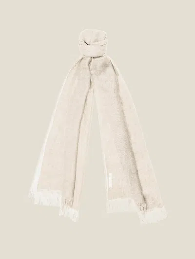 Luca Faloni Linen Scarf In Sand