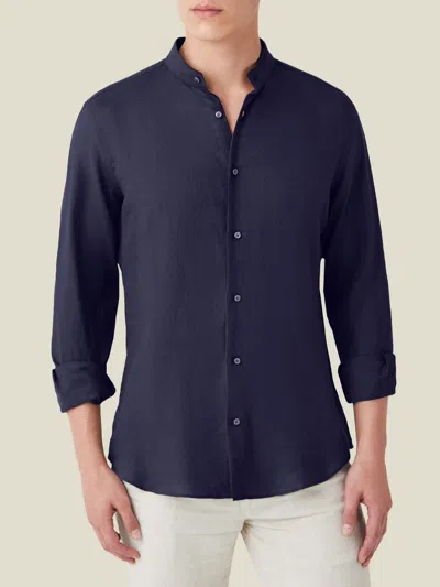 Luca Faloni Linen Versilia Shirt In Blue