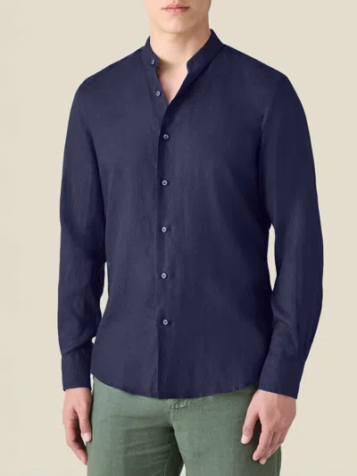 Luca Faloni Linen Versilia Shirt In Blue