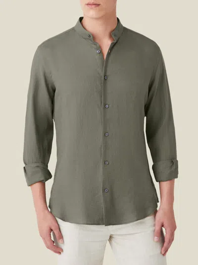 Luca Faloni Linen Versilia Shirt In Green
