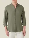 Luca Faloni Linen Versilia Shirt In Khaki Green