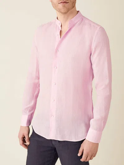 Luca Faloni Linen Versilia Shirt In Light Pink