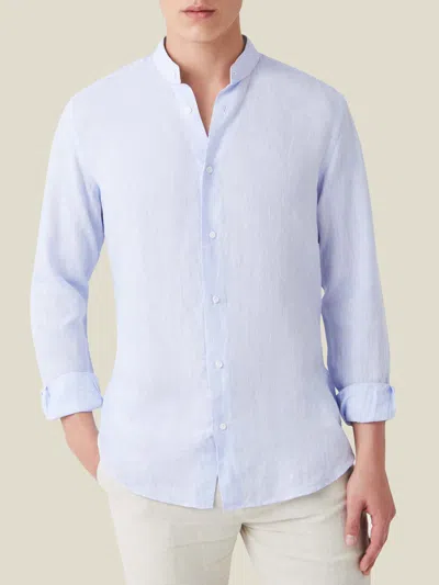 Luca Faloni Linen Versilia Shirt In Sky Blue