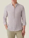 Luca Faloni Linen Versilia Shirt In Striped Nocciola