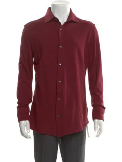 Pre-owned Luca Faloni Long Sleeve Shirt In Burgundy
