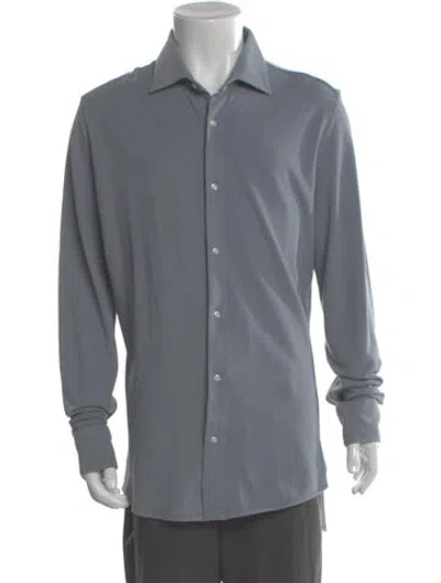 Pre-owned Luca Faloni Long Sleeve Shirt In Gray