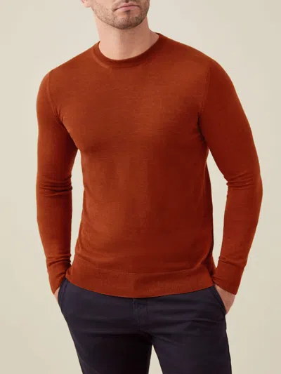 Luca Faloni Classic Crew Neck Jumper In Rust