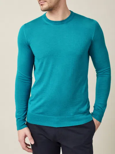 Luca Faloni Classic Crew Neck Jumper In Turquoise