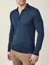 Luca Faloni Silk-cashmere Knitted Polo In Blue