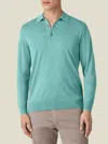 Luca Faloni Silk-cashmere Knitted Polo In Blue