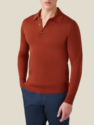 Luca Faloni Silk-cashmere Knitted Polo In Brown