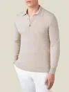 Luca Faloni Silk-cashmere Knitted Polo In Neutral