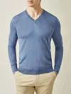 Luca Faloni Silk-cashmere V Neck In Blue