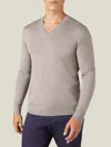 Luca Faloni Silk-cashmere V Neck In Gray