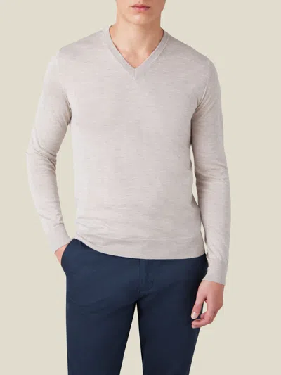 Luca Faloni Silk-cashmere V Neck In Gray