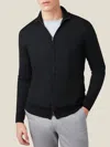 Luca Faloni Silk-cashmere Zip Cardigan In Black